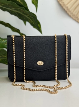 Bolsa Feminina Pequena Estruturada com Alça de corrente