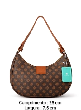 Bolsa Meia Lua - CHEER ROSE - Café e Caramelo