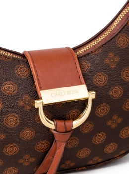Bolsa Meia Lua - CHEER ROSE - Café e Caramelo